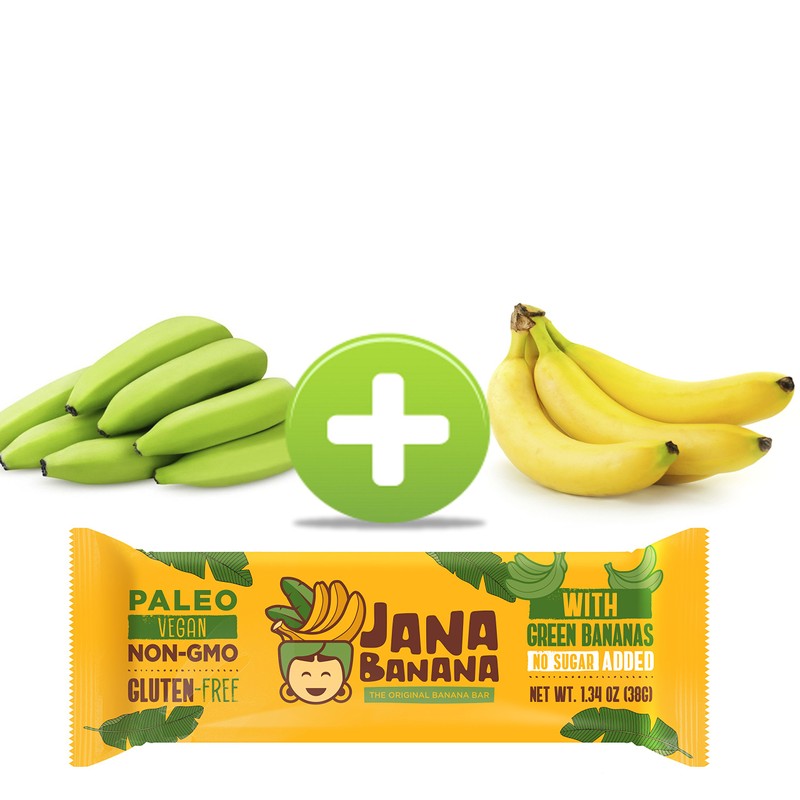 Jana Banana Plant Based Bar with Green Bananas (Pack of