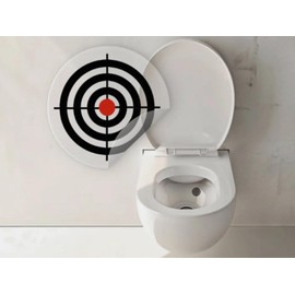 Toilet Sticker Set of 10 Toilet Stickers Target Shark Design Urinal Stickers for Toilets