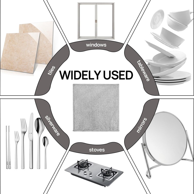 Girihe 10 PCS Double Sided Wire Dishwashing Rags, Multifunctional Non-Scratch