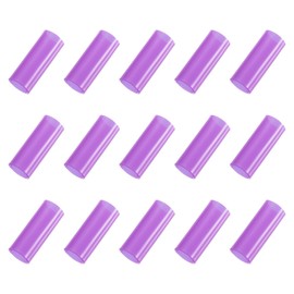 uxcell 15Pcs Silicone Straw Tips, Metal Straw Covers, Soft Reusable Straws Tips Fit for 12mm/0.47" OD Stainless Steel Straws (Purple)