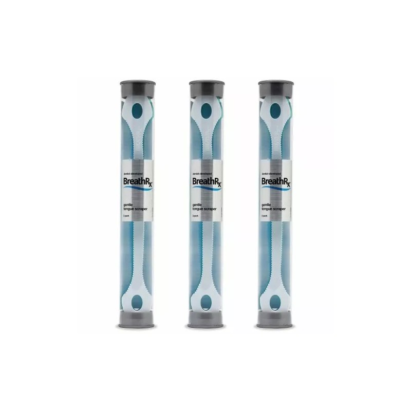 BreathRX Tongue Scraper/Cleaner - Pack of 3 (bulk packaging) Breath