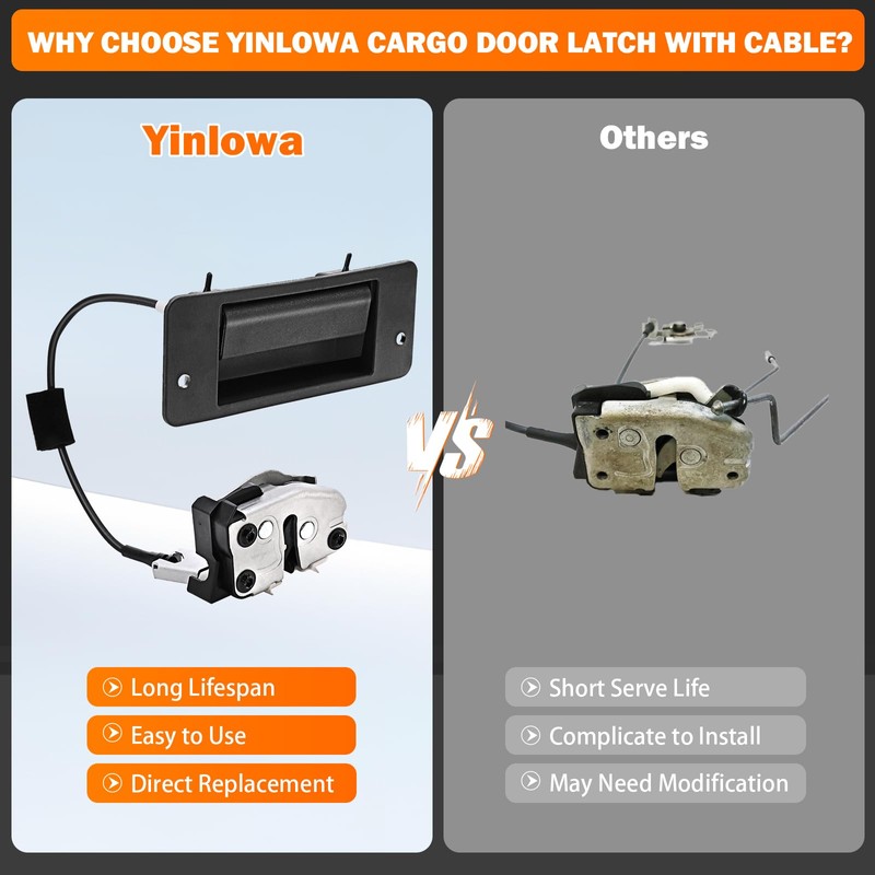 Rear Cargo Door Latch with Handle Left Driver Side for