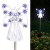 2 Pack LED Solar Angel Lights Solar Powered White Light