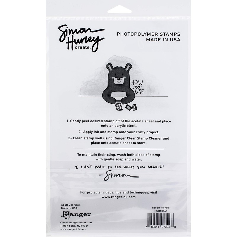 Simon Hurley SIMN Hurley Stamps FLRL, Doodle Florals
