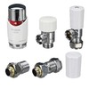 Drayton TRV4 Classic Thermostatic Radiator Valve and Lockshield Angled 15mm