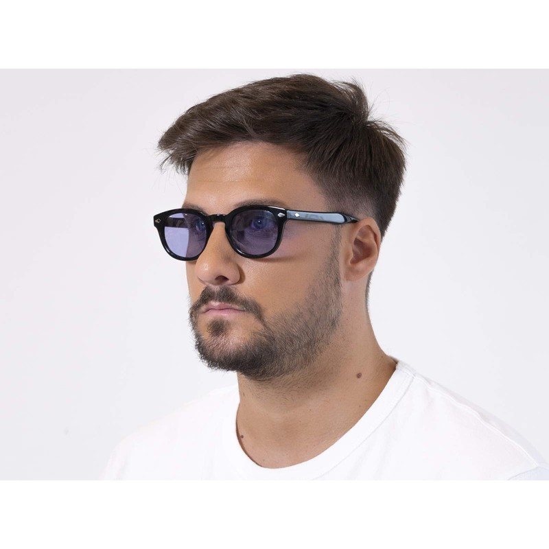 X-LAB Unisex Moscot Style Sunglasses 8004, black