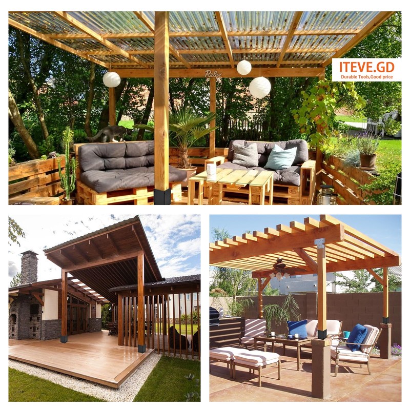 ITeVe.GD Post Base Protectors 1Pack,Adjustable(Range 3.3-6 in) Protects Wood Column