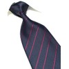 Towergem Extra Long Microfibre Tie Stripe Polyester XL Men's Necktie