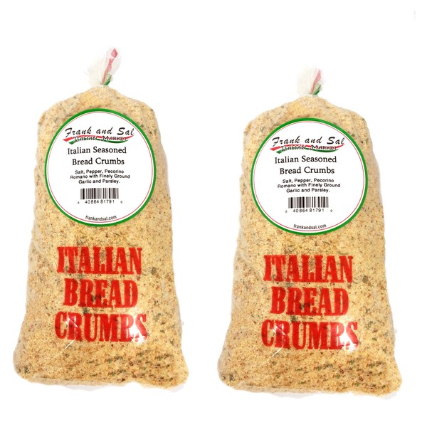 All Natural Seasoned Italian Bread Crumbs No Preservatives or Additives - Frank and Sal Bakery. 2 Pounds