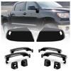 HECASA Mirror Covers+ 4 Door Handles Kit Compatible with 2007-2022