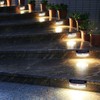 Solar Powered Step Lights (2-Pack) - Elegant Curved Modern Design