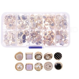 COHEALI Botones De Costura De Perla 100 Piezas - Botones Decorativos Para Ropa Y Manualidades Elegantes Para Camisas Sombreros Y SuéTeres Caja Con Para Bricolaje De 0.39X0.39X0.27In