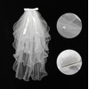 LADYGG Wedding Veil White Pearl Bow Wedding Hair Clip Tulle