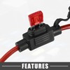 A ABSOPRO 10A Mini Blade Stye Fuse 16 AWG Fuse