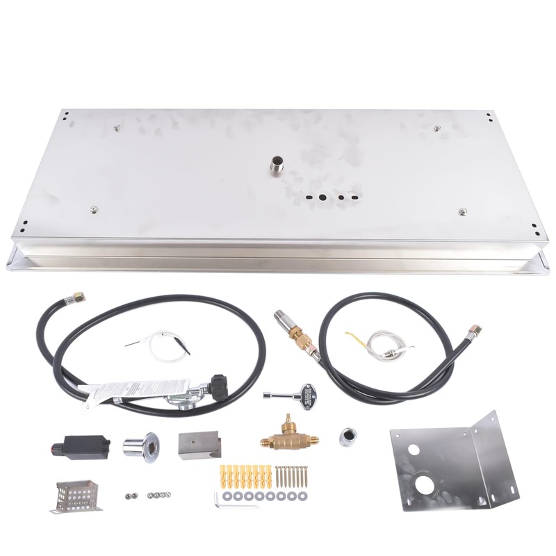 Mixizap 30 x 10 Inch Stainless Steel Propane Gas Rectangular