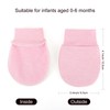 BQUBO Newborn Infant Toddler Mittens No Scratch Cotton Elastic Wrist