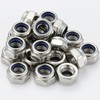 AMLOOPH M6 Nyloc Hex Nuts, 6mm M6 Steel Locking Nuts