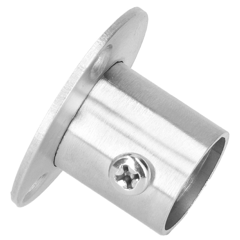 10Set Flanged Holder Base Thicken Stainless Steel Closet Rod Tube