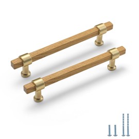 Evionlin （4 Pack 7-1/2 Inch Hole Center Rovere） Wooden Drawer Pulls Beech Wood Drawer Handles Wood Hardware for Cabinets Dressers Wood Cabinet knobs Wooden knobs for cabinets and Drawers