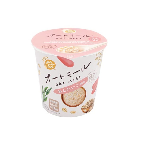 Asahimatsu Oatmeal, 1.0 oz (27 g) x 12 Packs (Mentaiko Flavor)