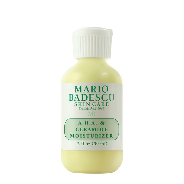 Mario Badescu A.H.A. & Ceramide Face Moisturizer for Women and Men, Ideal Facial Moisturizer for Combination or Oily Skin, Lightweight and Non-greasy Nighttime Moisturizer Face Cream, 2 Fl Oz
