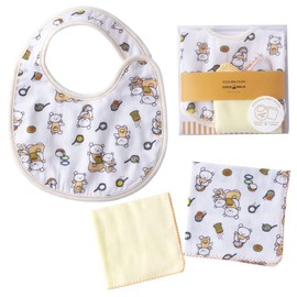 Wave Koguma-chan R-210714 Mini Gift Box Bi & Mini Handkerchief Off White Gift Baby Supplies