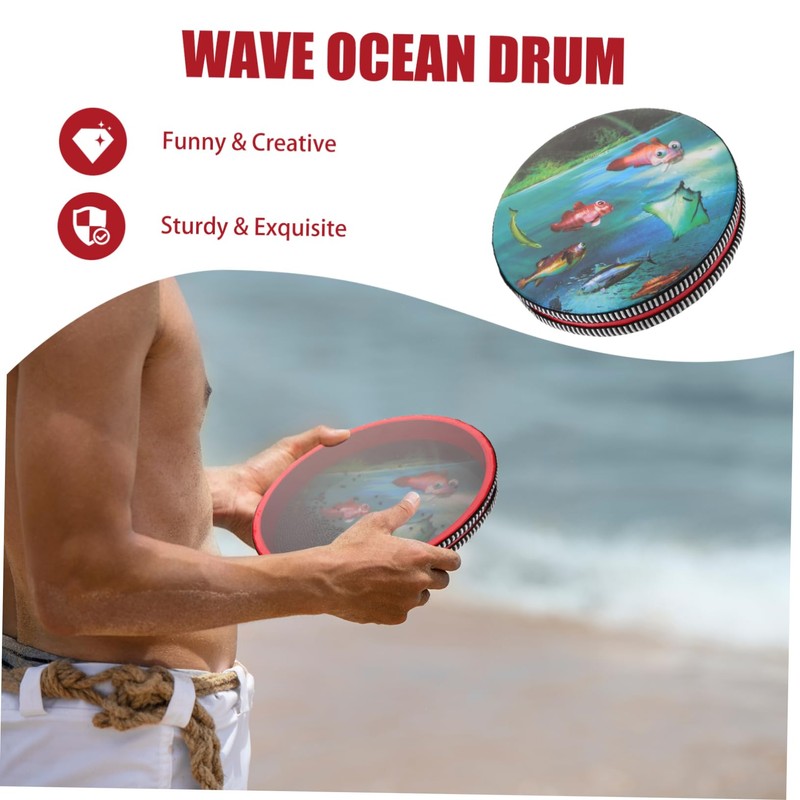 Kisangel Musical Ocean Drum for Educational Percussion Instrument for Safe