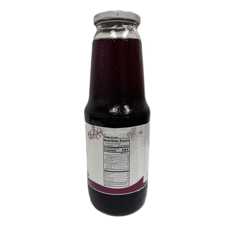 Anna and Sarah 33.8 Oz Organic Grape Juice - Glass