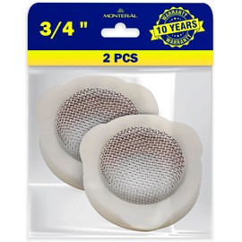 Rubber Seal with Strainer for Inlet Hose Washing Machine with 3/4 Inch Thread Pack of 2 MONTERAL