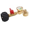 Propane Refill Adapter with Pressure Gauge and On Off Control