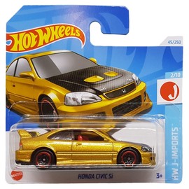 Hot Wheels - Honda Civic SI - HW J-Imports 2/10 - HTC41 - Short Card - Gold Metallic - Mattel 2024