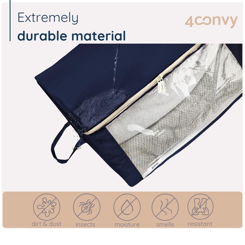 4CONVY Solid, Foldable Clothes Storage Box with Zipper - [2024
