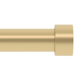 Gold Extra Long Curtain Rod 30 to 240 inch, Heavy Duty Curtain Rods for Windows with Modern End Caps, 1 inch Drapery Rods Set for Outdoor Patio, Adjustable Curtain Rod for Room, Gold