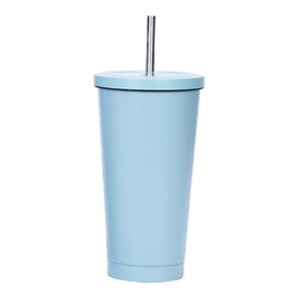 Stainless Steel Straw Cup Reusable Water Bottle Vacuum Cup Gift for Parties Birthdays