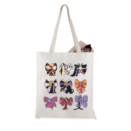 WCGXKO Cartoon Villain Inspired Tote Bag Evil Female Gift Evil Witch Gift for Villain Fans (Villain Bow Tote CA)