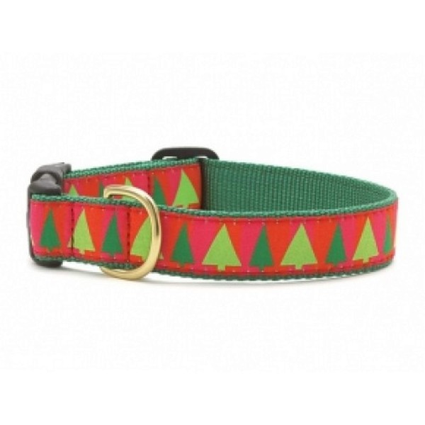 Up Country Festive Trees Dog Collar (Small (9 to 15