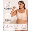CrazCalf 3 Pack Nursing Bras for Breastfeeding, Seamless Full Coverage