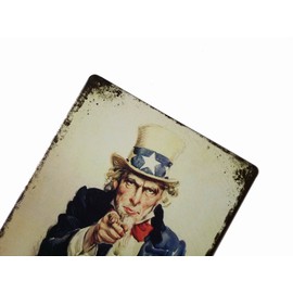 ERLOOD I Want You for U.S. Retro Vintage Decor Metal Tin Sign 12 X8 Inches