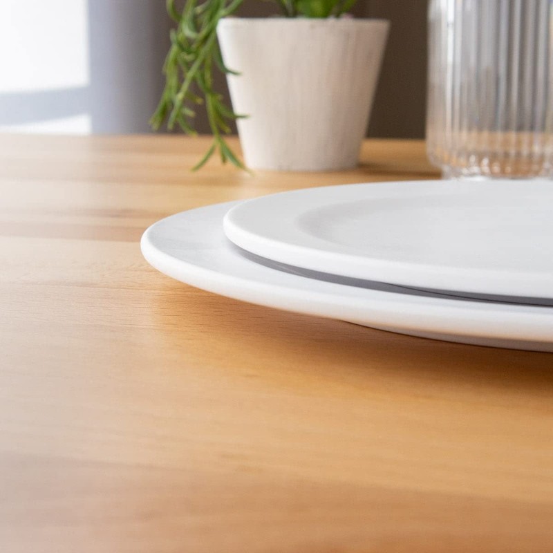 Tarhong DN23986675 Edge Matte White Salad Plate, 8.3 inches (21