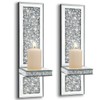 Pibeyer Crystal Crush Diamond Wall Candle Holder Set of 2,