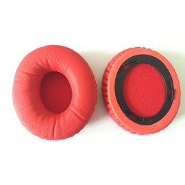 Monster Beats by Dr Dre Solo HD Headphone Replacement Ear Pads - Cushions, Cups, Cover, Repair Parts (Red)