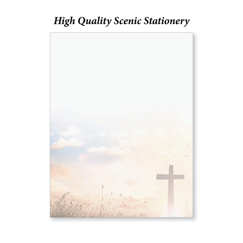 Religious Stationery with Cross - Pack of 48