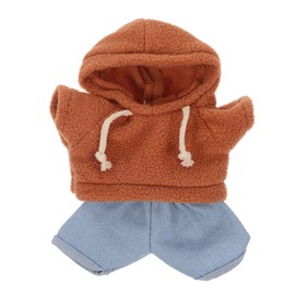 CALLARON 1 Set Doll Clothes Bear Hoodie Jeans Clothes Reusable Doll Clothes 30cm Mini Plush Animal Plush Bear