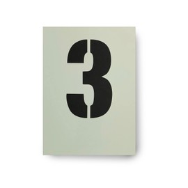 Dovetails Vintage Big Number 3 Stencil 120 mm Tall Large Number Three Stencil