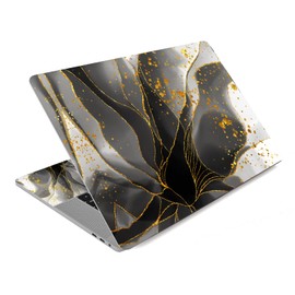 12 13 13.3 14 15.4 15.6 Inches Laptop Skin Sticker Decal Universal Netbook Skin Sticker | Need to Cut,Easy to Apply, Remove and Change Styles (Black Marble)