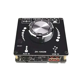jingfei ZK1002M Bluetooth 5.0 AUX USB Audio Input Output Amplifier Audio Amplifier Module 100Wx2
