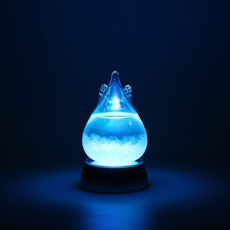 7 LED Light Stand Base, Colorful Light Rotating Crystal Display
