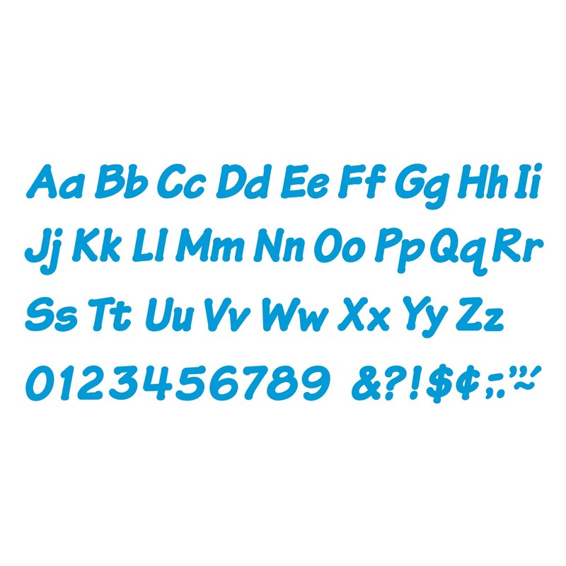 TREND enterprises, Inc. T-2702 Blue 4" Italic Combo Ready Letters