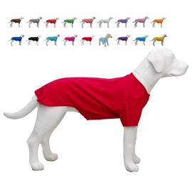 Lovelonglong Pet Clothing Dog Costumes Basic Blank T-Shirt Tee Shirts for Medium Small Dogs Red XL