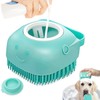 Gentle Pet Bath Brush with Shampoo Dispenser – Soft Silicone
